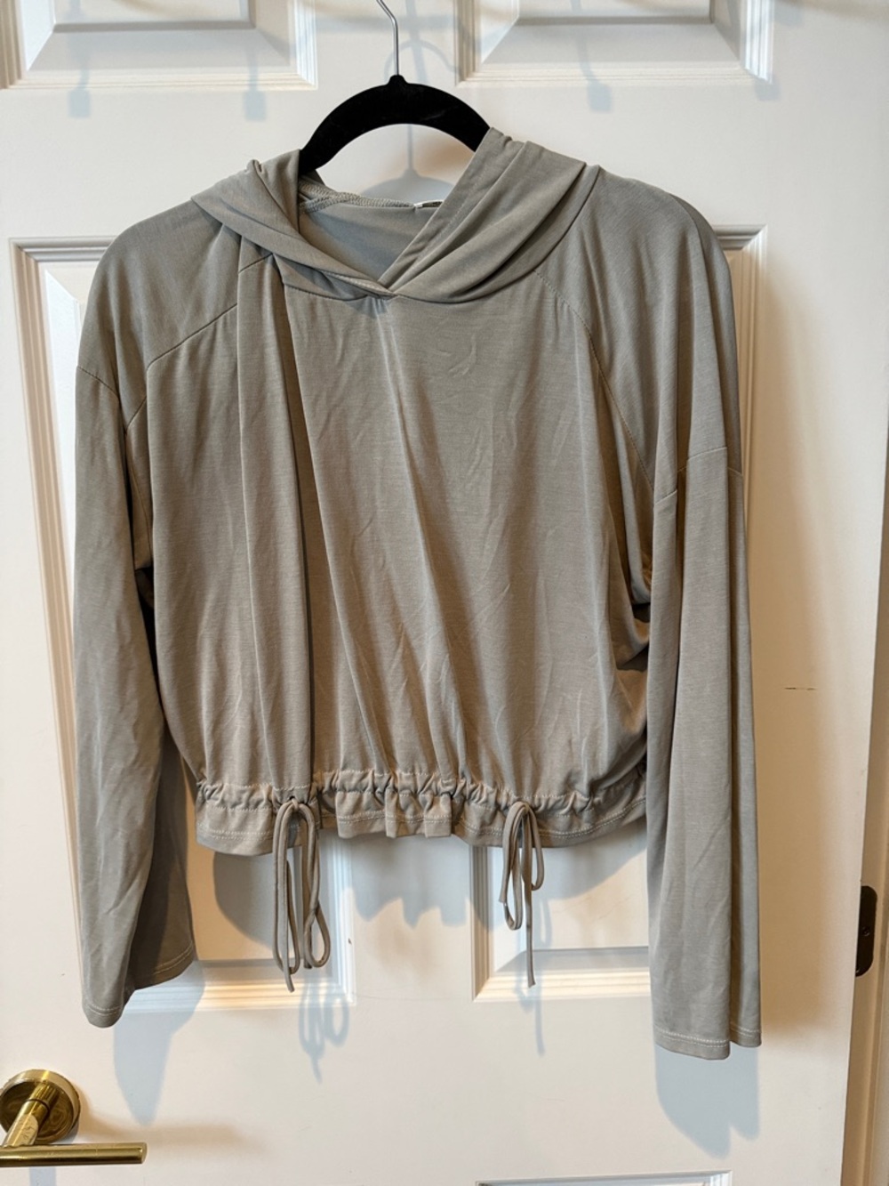 Mod Ref Light Gray Drawstring Hooded Top